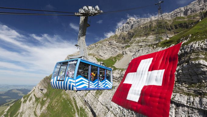 Säntis-Cablecar in Switzerland